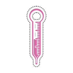 pink medical thermometer icon pictogram vector illustration design 