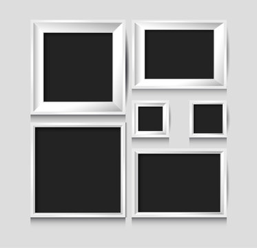 blank picture frame template set