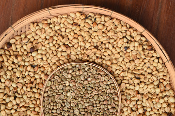 Close up of coffee beans for background