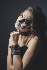 halloween girl, skeleton