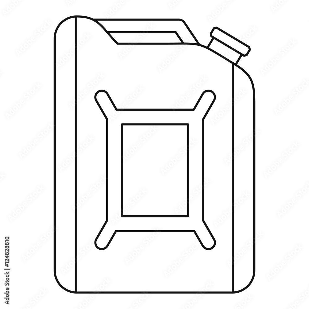 Poster flask for gasoline icon. outline illustration of flask for gasoline vector icon for web