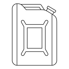 Flask for gasoline icon. Outline illustration of flask for gasoline vector icon for web