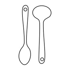 kitchen supplies related icon image vector illustration design 