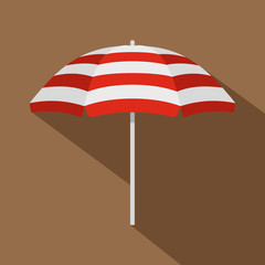 Beach umbrella icon. Flat illustration of beach umbrella vector icon for web © ylivdesign