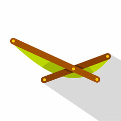 Beach chaise icon. Flat illustration of beach chaise vector icon for web