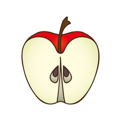 apple fruit icon image vector illustration design 