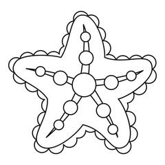 Starfish icon. Outline illustration of starfish vector icon for web