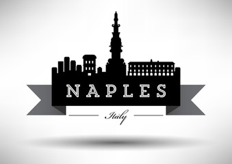 Vector Graphic Design of Naples City Skyline