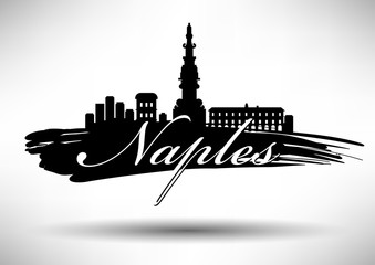 Fototapeta premium Vector Graphic Design of Naples City Skyline