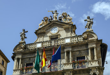 Fototapeta na wymiar Town hall of Pamplona, Spain