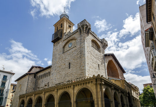 St. Nicholas Church In Pamplona Is A Catholic Church, Spain