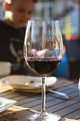 Glass of red wine