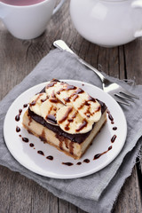 Dessert banana cheese cake