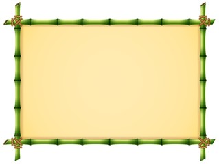 Fototapeta premium Green Bamboo Frame