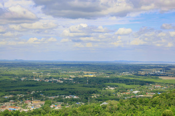 Fototapeta na wymiar Top Viewpoint of Hat Yai