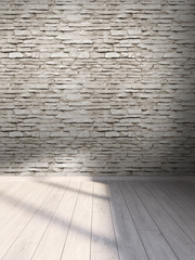 Modern bright interior . 3D render