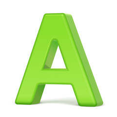 3d light green letter A