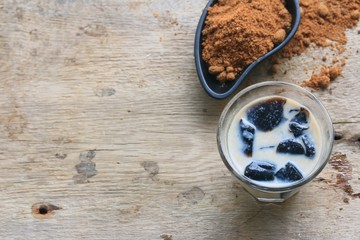 fresh milk grass jelly