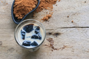 fresh milk grass jelly