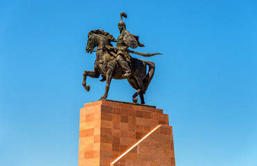 Monument Epic of Manas on Ala-Too Square in Bishkek, Kyrgyzstan
