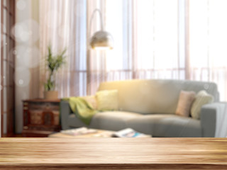 Empty tabletop. 3D rendering