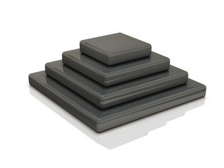 ステージを描いた3Dレンダリング画像