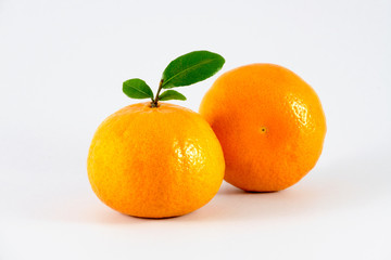 Orange fruit isolated on white