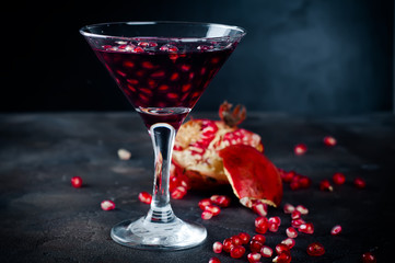 Delicious pomegranate cocktail