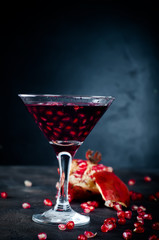 Delicious pomegranate cocktail
