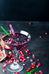 Delicious pomegranate cocktail