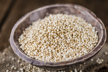 Puffed Quinoa (selective focus; close-up shot)