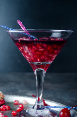 Pomegranate with red drink