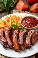 Roasted pork ribs