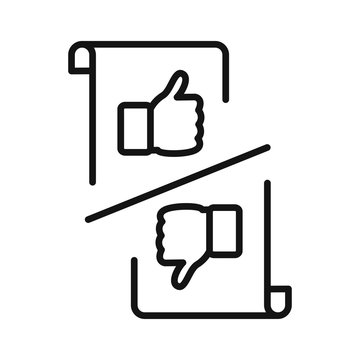 pros and cons icon illustration design