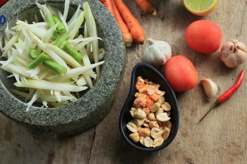 salted egg papaya salad