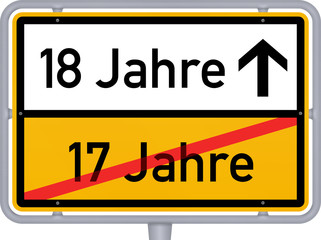 Fototapeta premium 18 Jahre Geburtstag - Jubiläum