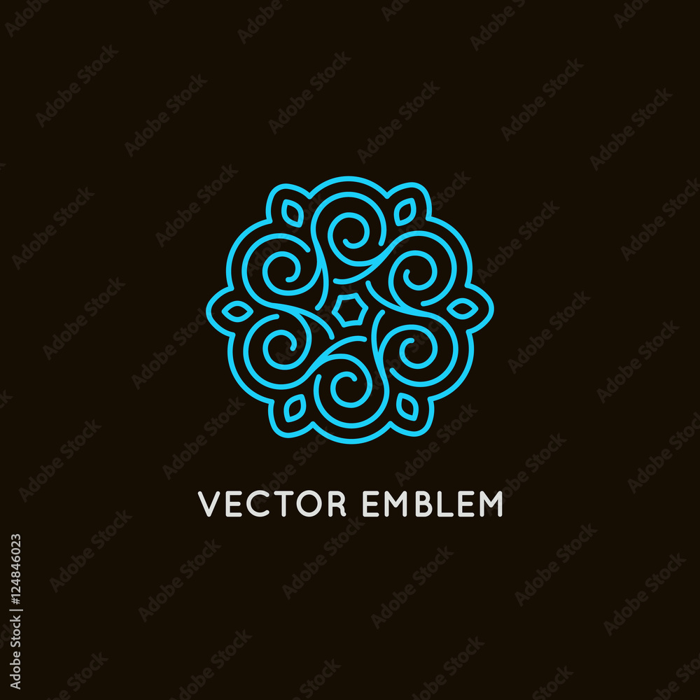 Poster vector logo design template
