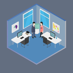 Vector Isometric Office