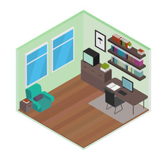Vector Isometric Office
