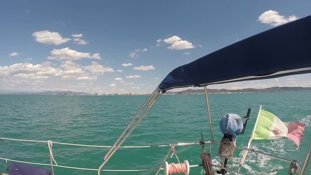 navigazione a vela panoramica 180 gradi