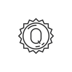 Best quality label line icon, outline vector sign, linear pictogram isolated on white. logo illustration