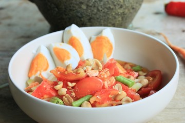 salted egg papaya salad