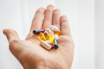 Pills in Doctor’s Hand, Close-up