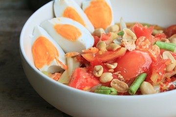 salted egg papaya salad