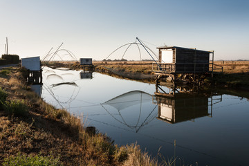 Paysage du marais breton de Beauvoir sur-mer en Vendee