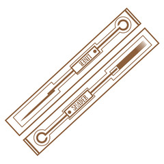 Tattoo Needles. Tattoo Accessory. Outline drawing.