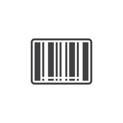 barcode icon vector, filled flat sign, solid pictogram isolated on white, logo illustration