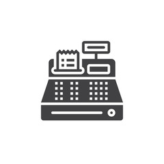 Cash register icon vector, filled flat sign, solid pictogram isolated on white, logo illustration