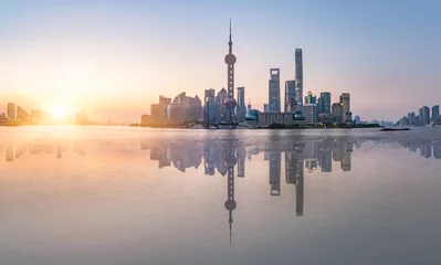 Fototapete schöne szene des bundes, shanghai, china. © kalafoto