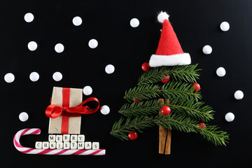 Naklejka premium christmas tree shape background